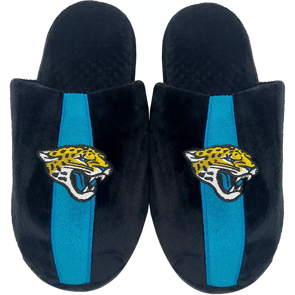 Men's FOCO Jacksonville Jaguars Striped Team Slippers 4 Men's FOCO Jacksonville Jaguars Striped Team Slippers - Image 2