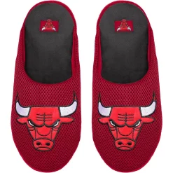 Men's FOCO Chicago Bulls Big Logo Colorblock Mesh Slippers -STANCE shop 5401255 ALT
