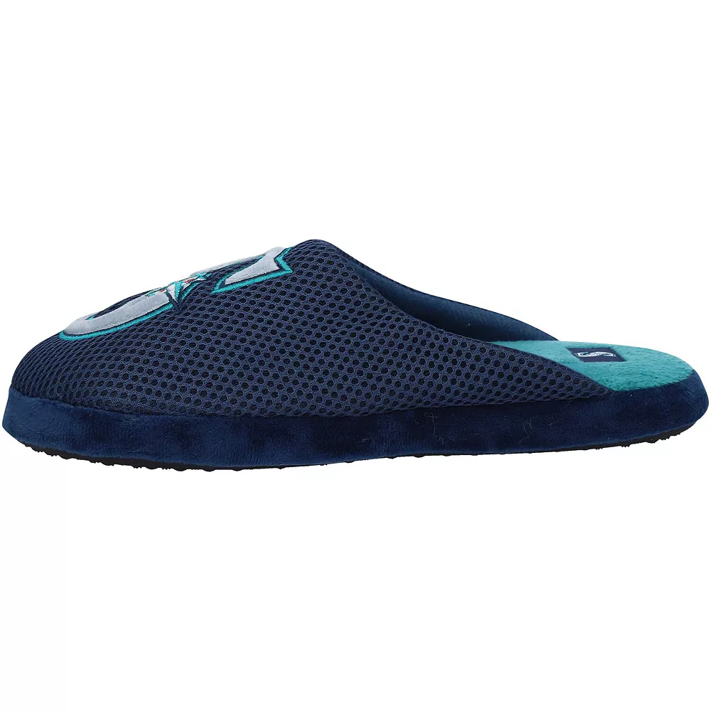 Men's FOCO Seattle Mariners Big Logo Colorblock Mesh Slippers 5 Men's FOCO Seattle Mariners Big Logo Colorblock Mesh Slippers - Image 3
