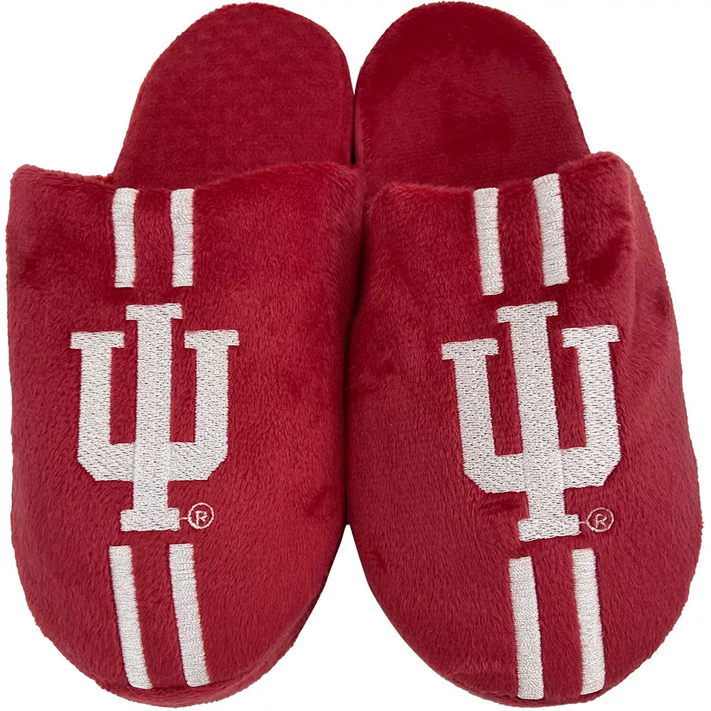 Men's FOCO Indiana Hoosiers Striped Team Slippers 3 Men's FOCO Indiana Hoosiers Striped Team Slippers