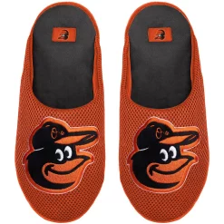 Men's FOCO Baltimore Orioles Big Logo Colorblock Mesh Slippers