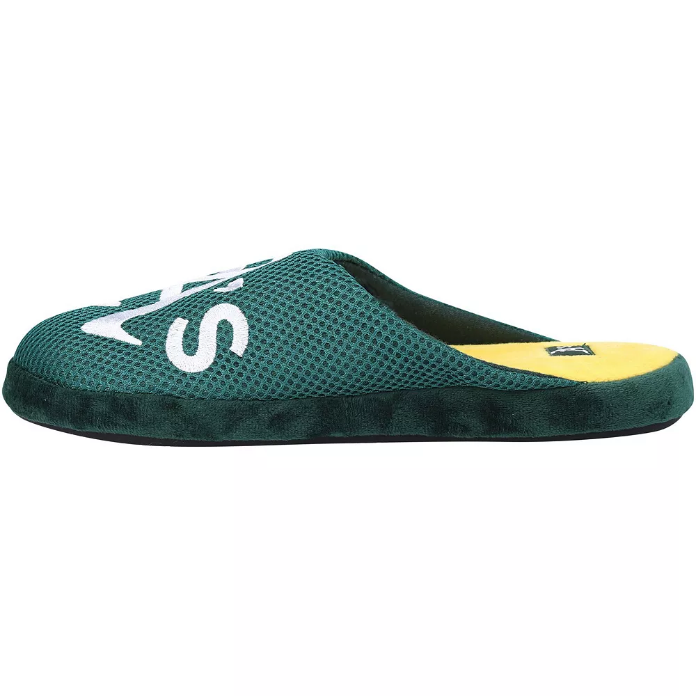 Men's FOCO Oakland Athletics Big Logo Colorblock Mesh Slippers 5 Men's FOCO Oakland Athletics Big Logo Colorblock Mesh Slippers - Image 3