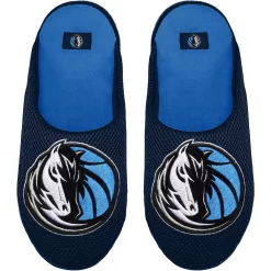 Men's FOCO Dallas Mavericks Big Logo Colorblock Mesh Slippers