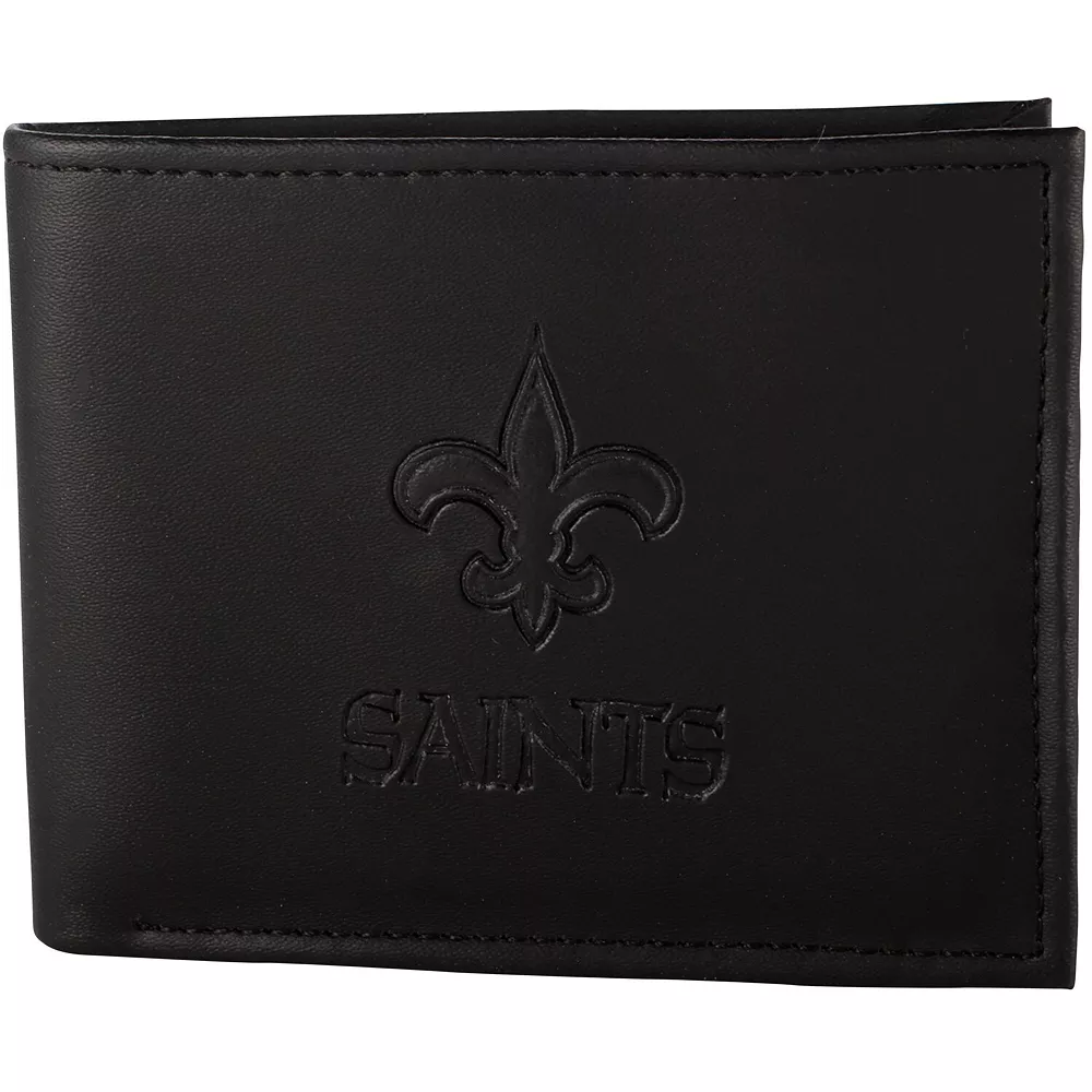 Men's Black New Orleans Saints Hybrid Bi-Fold Wallet 3 Men's Black New Orleans Saints Hybrid Bi-Fold Wallet