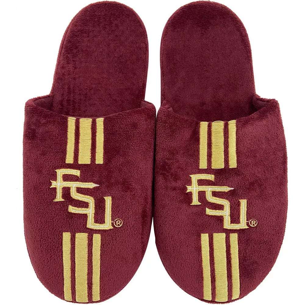 Men's FOCO Florida State Seminoles Striped Team Slippers 4 Men's FOCO Florida State Seminoles Striped Team Slippers - Image 2