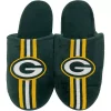 Men's FOCO Green Bay Packers Striped Team Slippers 2 Men's FOCO Green Bay Packers Striped Team Slippers -STANCE shop 5411393