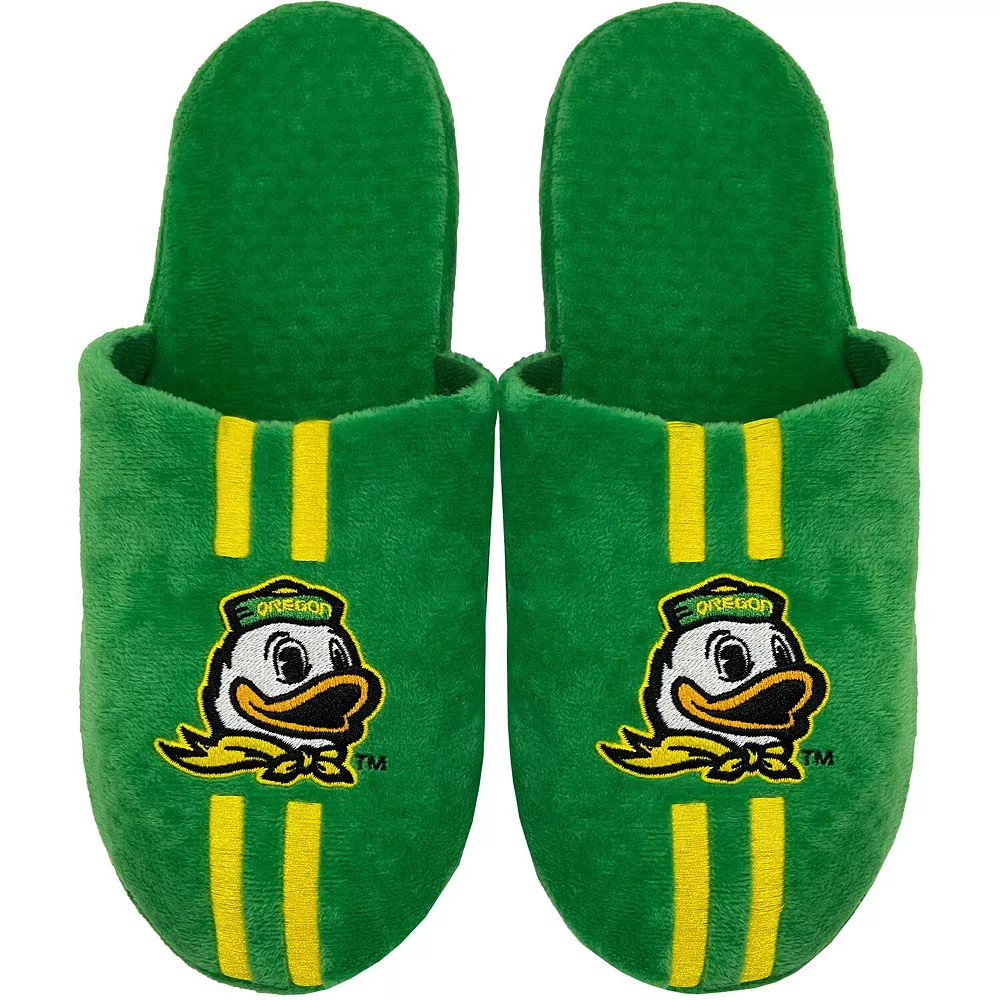 Men's FOCO Oregon Ducks Striped Team Slippers 4 Men's FOCO Oregon Ducks Striped Team Slippers - Image 2