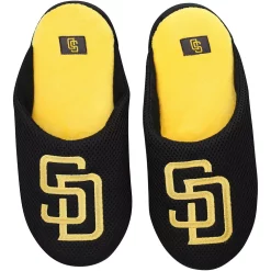 Men's FOCO San Diego Padres Big Logo Colorblock Mesh Slippers