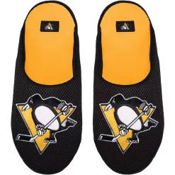 Men's FOCO Pittsburgh Penguins Big Logo Colorblock Mesh Slippers 6 Men's FOCO Pittsburgh Penguins Big Logo Colorblock Mesh Slippers -STANCE shop 5412433 ALT