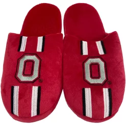 Men's FOCO Ohio State Buckeyes Striped Team Slippers