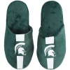 Men's FOCO Michigan State Spartans Striped Team Slippers -STANCE shop 5412812