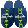 Men's FOCO Seattle Seahawks Striped Team Slippers -STANCE shop 5413193