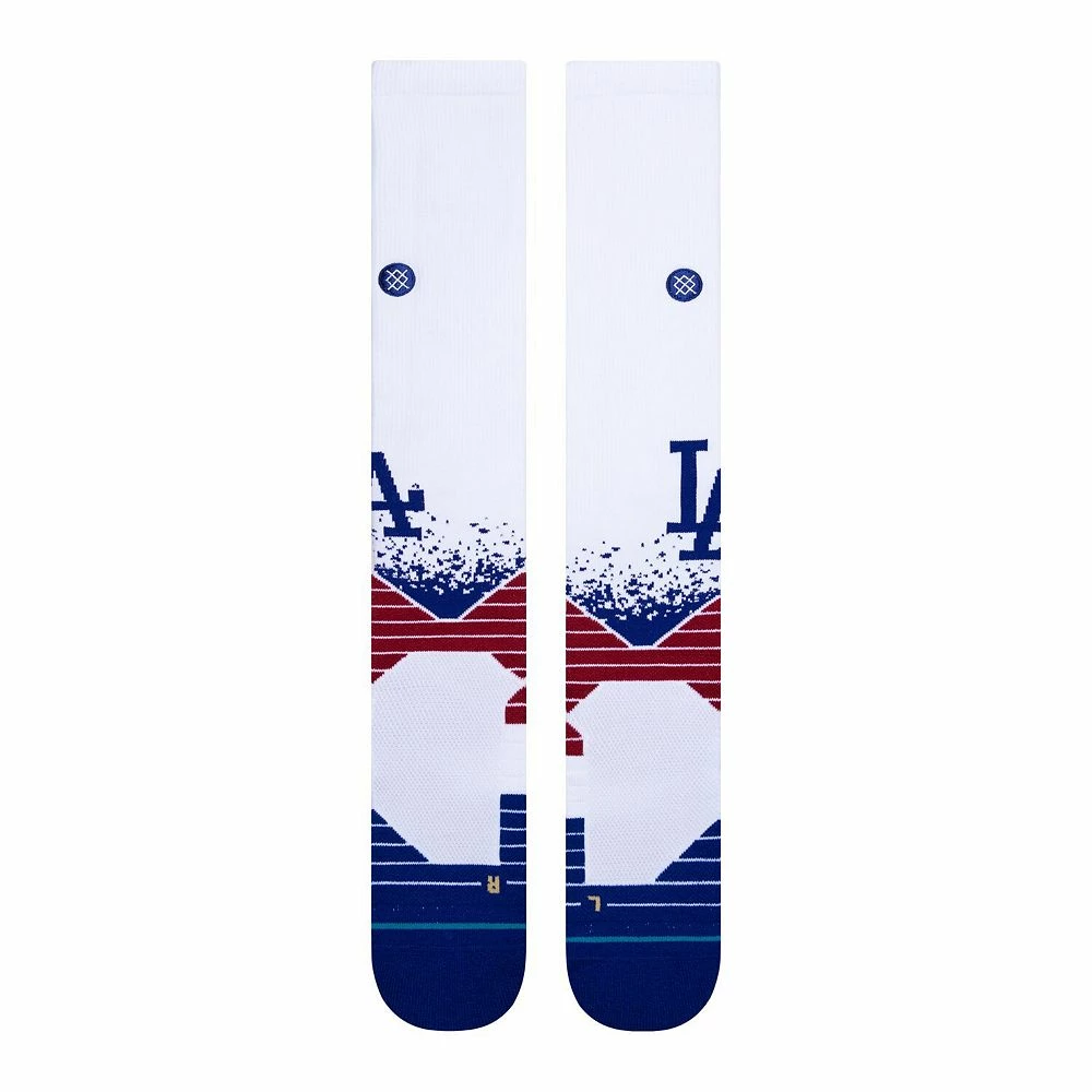 Men's Stance White Los Angeles Dodgers 2021 City Connect Over the Calf Socks 5 Men's Stance White Los Angeles Dodgers 2021 City Connect Over the Calf Socks - Image 3