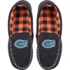 Men's FOCO Florida Gators Team Logo Flannel Moccasin Slippers