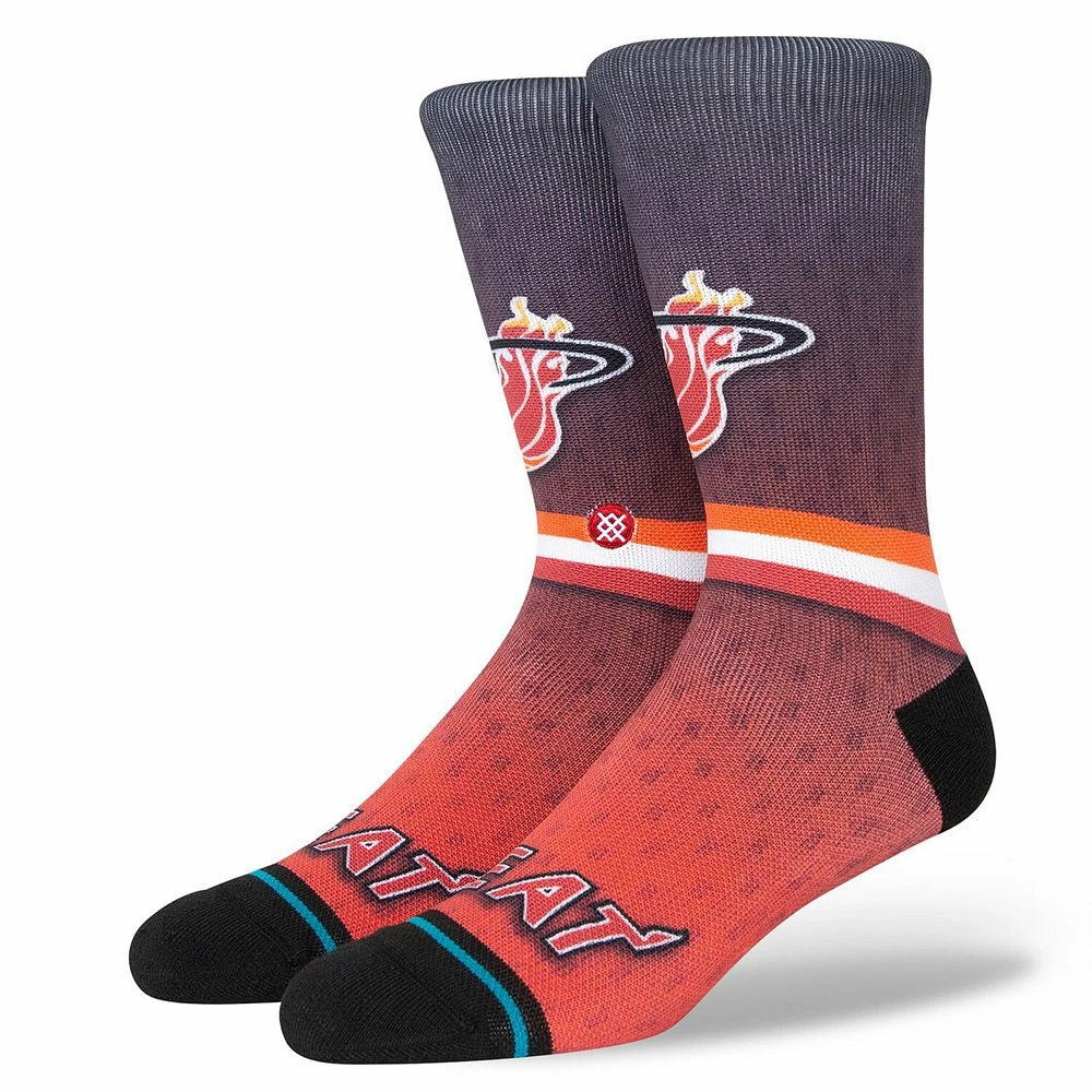 Men's Stance Miami Heat Hardwood Classics Fader Collection Crew Socks 4 Men's Stance Miami Heat Hardwood Classics Fader Collection Crew Socks - Image 2