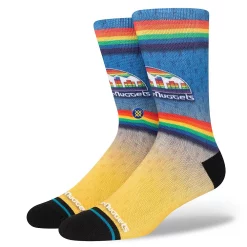 Men's Stance Denver Nuggets Hardwood Classics Fader Collection Crew Socks
