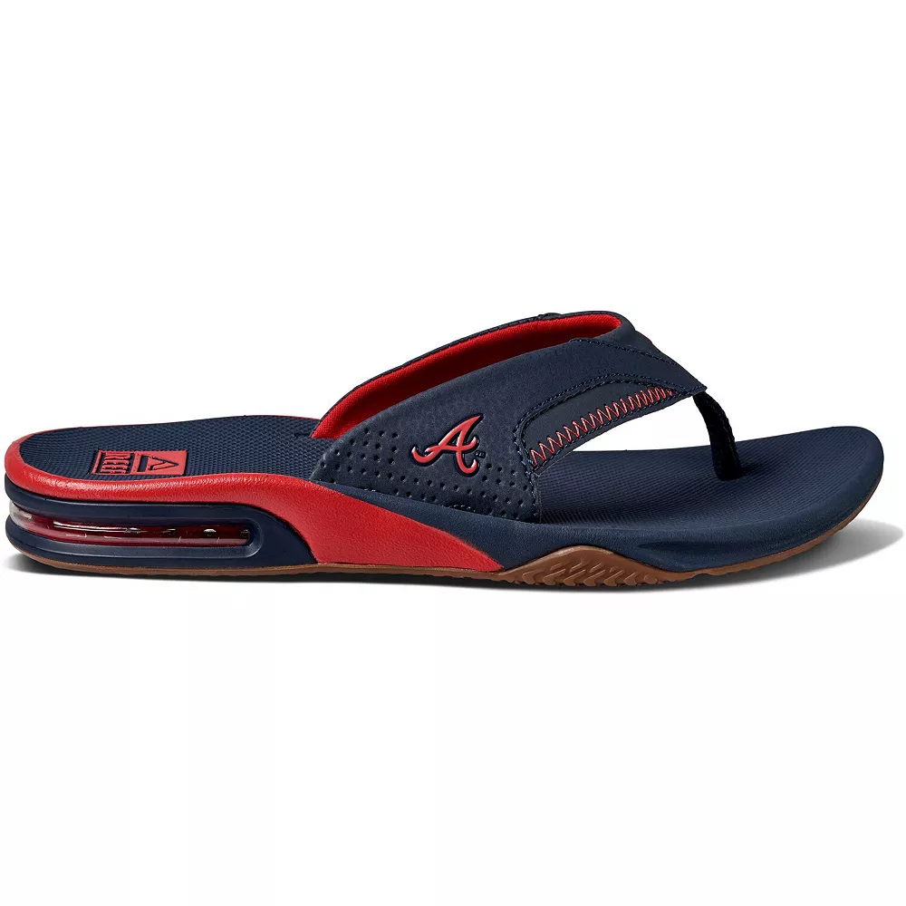 Men's REEF Atlanta Braves Fanning Bottle Opener Sandals 6 Men's REEF Atlanta Braves Fanning Bottle Opener Sandals - Image 4
