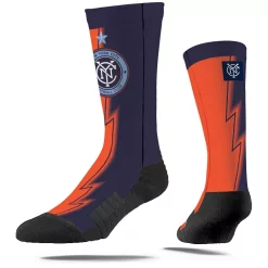 Men's Strideline Orange New York City FC 2022 The Volt Kit Jersey Hook Socks