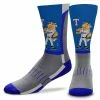 Men's For Bare Feet Texas Rangers Mascot Snoop V-Curve Crew Socks -STANCE shop 5730467