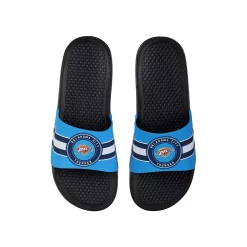FOCO Oklahoma City Thunder Stripe Raised Slide Sandals
