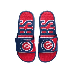 Men's FOCO Chicago Cubs Logo Gel Slide Sandals