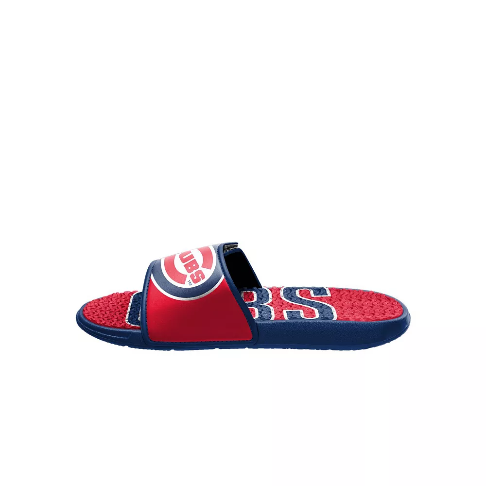 Men's FOCO Chicago Cubs Logo Gel Slide Sandals 5 Men's FOCO Chicago Cubs Logo Gel Slide Sandals - Image 3