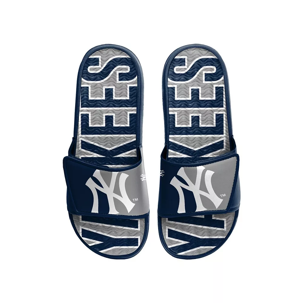 Men's FOCO New York Yankees Logo Gel Slide Sandals 3 Men's FOCO New York Yankees Logo Gel Slide Sandals