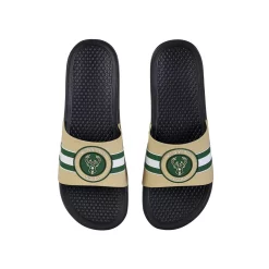 FOCO Milwaukee Bucks Stripe Raised Slide Sandals