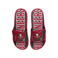 Men's FOCO Tampa Bay Buccaneers Logo Gel Slide Sandals