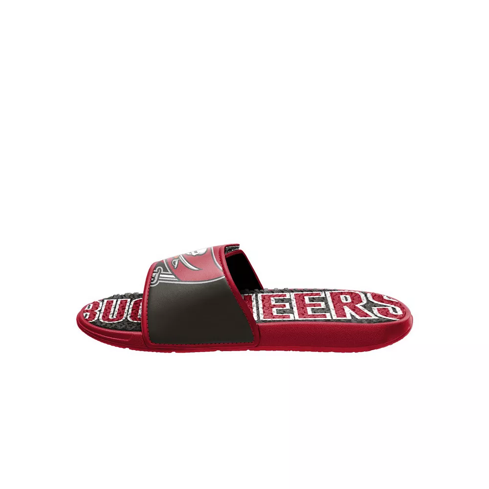 Men's FOCO Tampa Bay Buccaneers Logo Gel Slide Sandals 4 Men's FOCO Tampa Bay Buccaneers Logo Gel Slide Sandals - Image 2