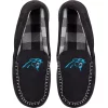 Men's FOCO Carolina Panthers Team Logo Flannel Moccasin Slippers