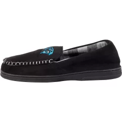 Men's FOCO Carolina Panthers Team Logo Flannel Moccasin Slippers -STANCE shop 5802074 ALT2