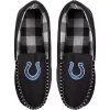 Men's FOCO Indianapolis Colts Team Logo Flannel Moccasin Slippers -STANCE shop 5802111