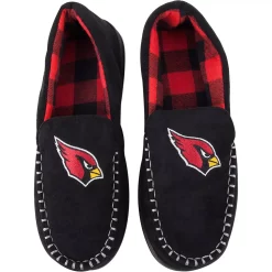 Men's FOCO Arizona Cardinals Team Logo Flannel Moccasin Slippers