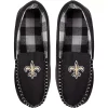 Men's FOCO New Orleans Saints Team Logo Flannel Moccasin Slippers -STANCE shop 5802212