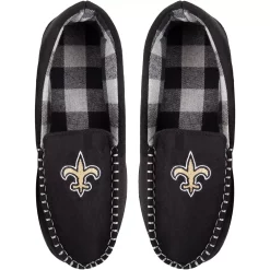 Men's FOCO New Orleans Saints Team Logo Flannel Moccasin Slippers 5 Men's FOCO New Orleans Saints Team Logo Flannel Moccasin Slippers -STANCE shop 5802212 ALT