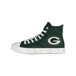 Men's FOCO Green Bay Packers Paint Splatter High Top Sneakers -STANCE shop 5820541 ALT2