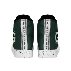 Men's FOCO Green Bay Packers Paint Splatter High Top Sneakers -STANCE shop 5820541 ALT3