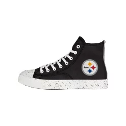 Men's FOCO Pittsburgh Steelers Paint Splatter High Top Sneakers -STANCE shop 5820635 ALT2
