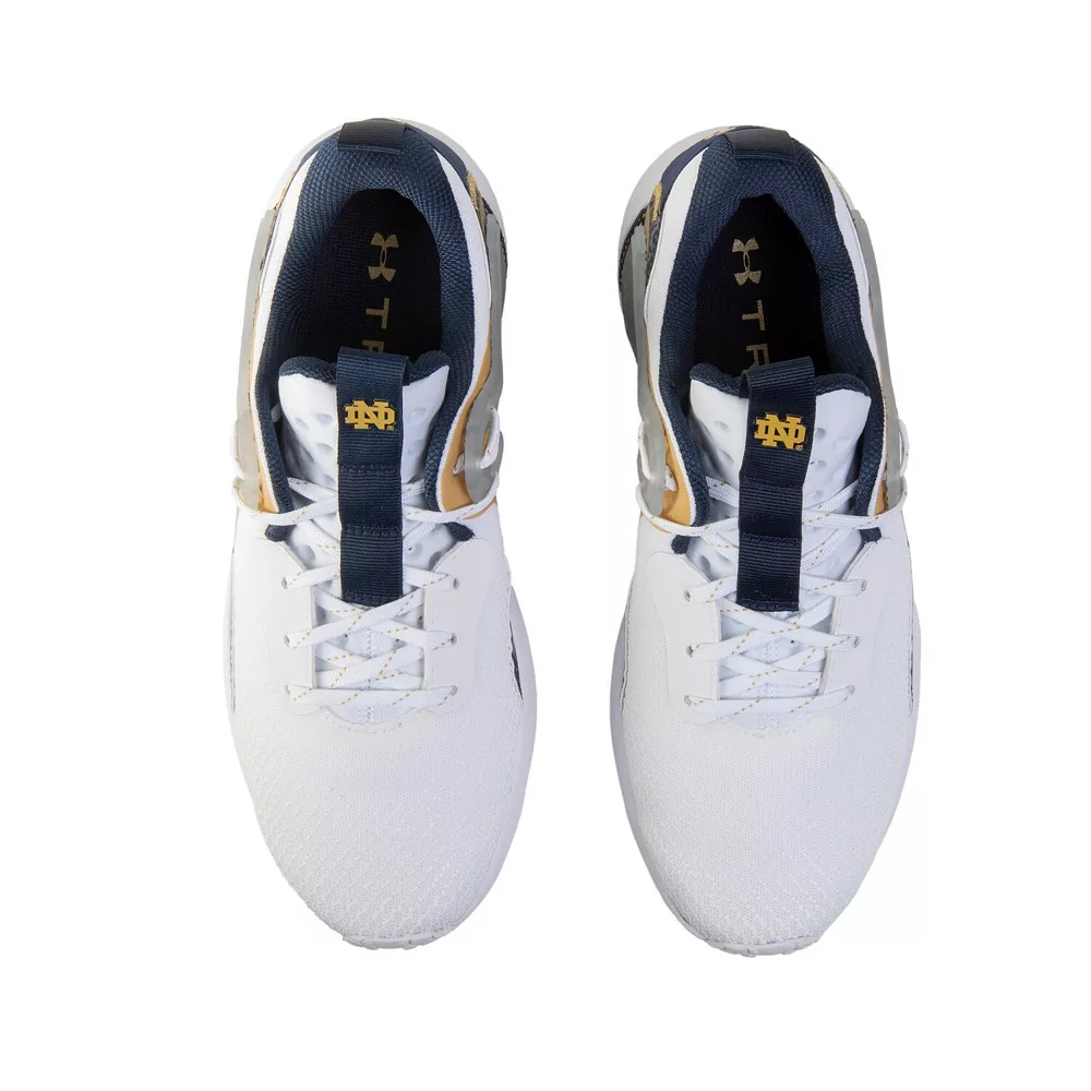 Men's Under Armour White Notre Dame Fighting Irish HOVR Apex 3 Sneakers 5 Men's Under Armour White Notre Dame Fighting Irish HOVR Apex 3 Sneakers - Image 4