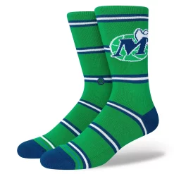 Men's Stance Dallas Mavericks Hardwood Classics Stripes Crew Socks