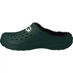 Men's FOCO Green Bay Packers Big Logo Sherpa-Lined Clog Slippers -STANCE shop 5994602 ALT2