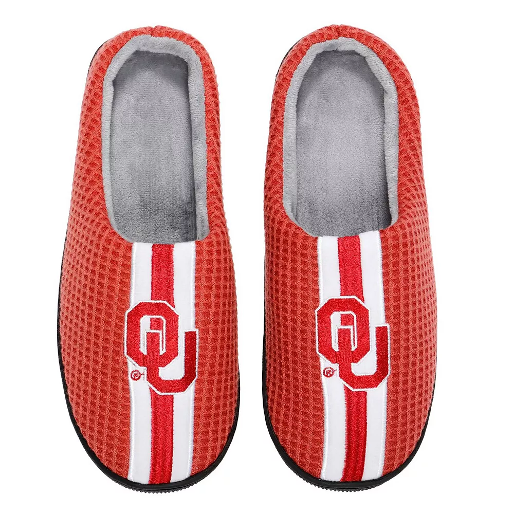 Men's FOCO Crimson Oklahoma Sooners Team Stripe Memory Foam Slide Slippers 4 Men's FOCO Crimson Oklahoma Sooners Team Stripe Memory Foam Slide Slippers - Image 2