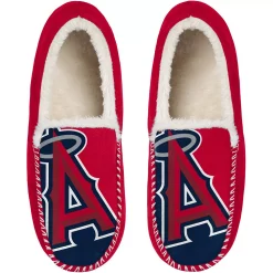 Men's FOCO Los Angeles Angels Colorblock Moccasin Slippers