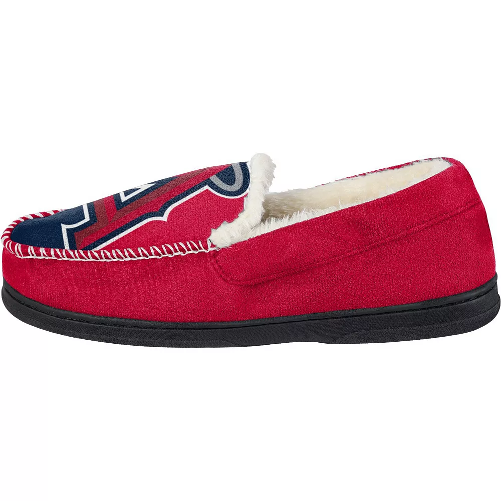 Men's FOCO Los Angeles Angels Colorblock Moccasin Slippers 5 Men's FOCO Los Angeles Angels Colorblock Moccasin Slippers - Image 3