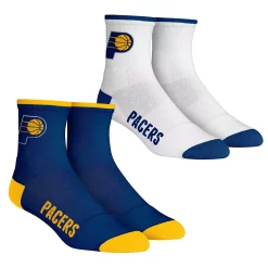 Men's Rock Em Socks Indiana Pacers Core Team 2-Pack Quarter Length Sock Set