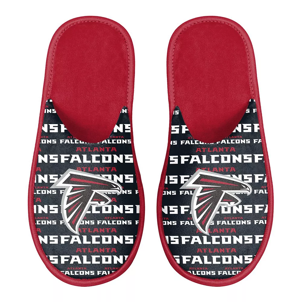 Men's FOCO Atlanta Falcons Scuff Logo Slide Slippers 3 Men's FOCO Atlanta Falcons Scuff Logo Slide Slippers