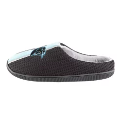 Men's FOCO Black Carolina Panthers Team Stripe Memory Foam Slide Slippers -STANCE shop 6065297 ALT2