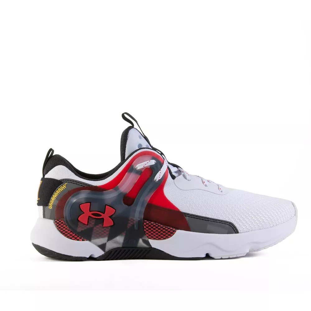 Men's Under Armour White Maryland Terrapins HOVR Apex 3 Sneakers 3 Men's Under Armour White Maryland Terrapins HOVR Apex 3 Sneakers