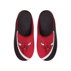 Men's FOCO Chicago Bulls Big Logo Color Edge Slippers